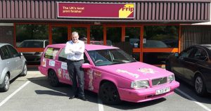 Monte Carlo or Bust Frip Finishing sponsors ‘Pink Panther’ car