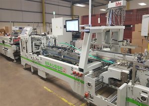 The Brausse Forza C6 carton folder-gluer at Frip Finishing in Redditch